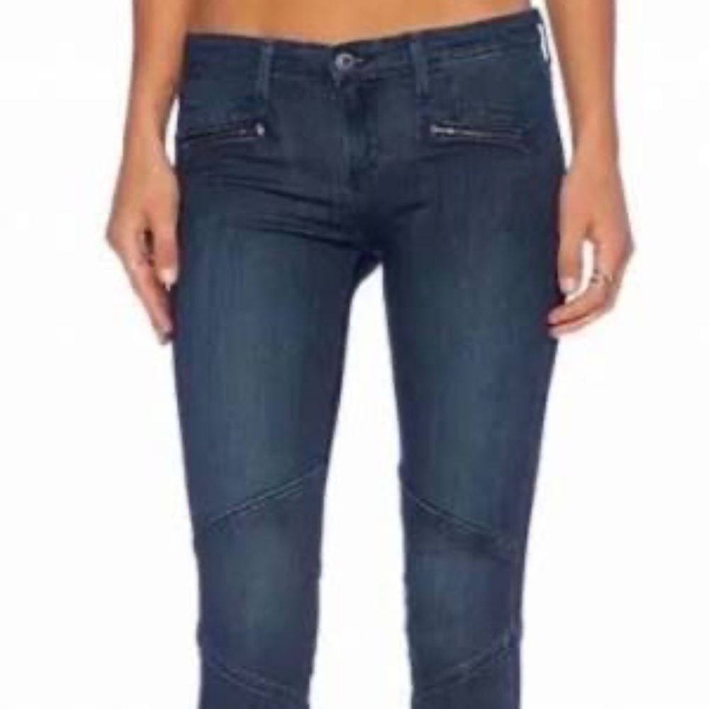 NWT Ag Adriano Goldschmied Denim The Moto Zipper Legging Size 30R Designer!
